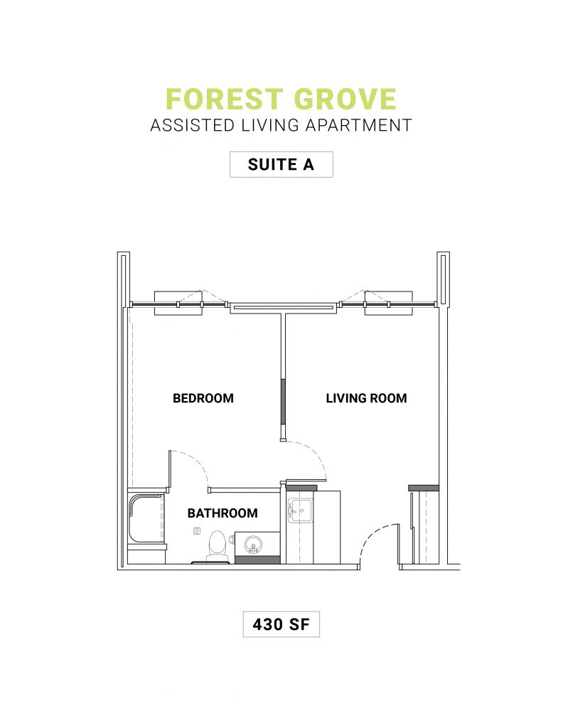 Blueprints_Forest Grove – Assisted Living Apartment – SUITE A