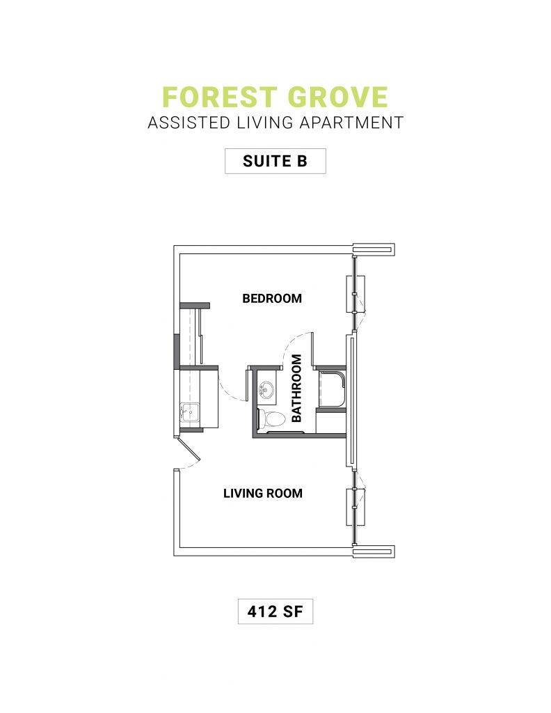 Blueprints_Forest Grove – Assisted Living Apartment – SUITE B